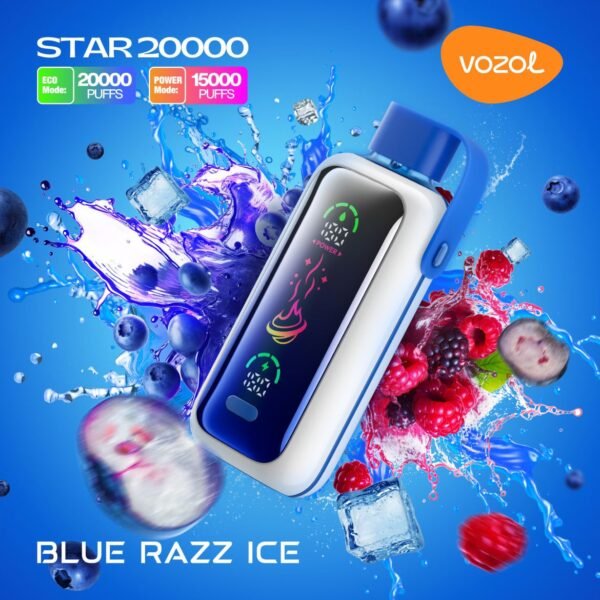Vozol Star 20K Puffs  (5% nicotine) Blue Razz Ice