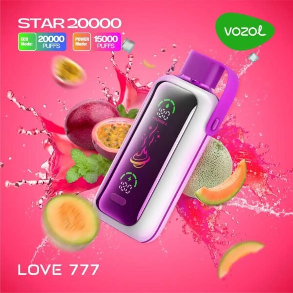 Vozol Star 20K Puffs (5% Nicotine) Love777- Power and Precision in Every Puff