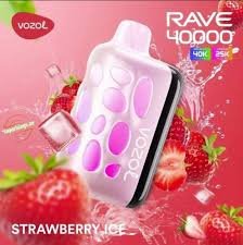vozol rave 40000 puffs 5% strawberry ice